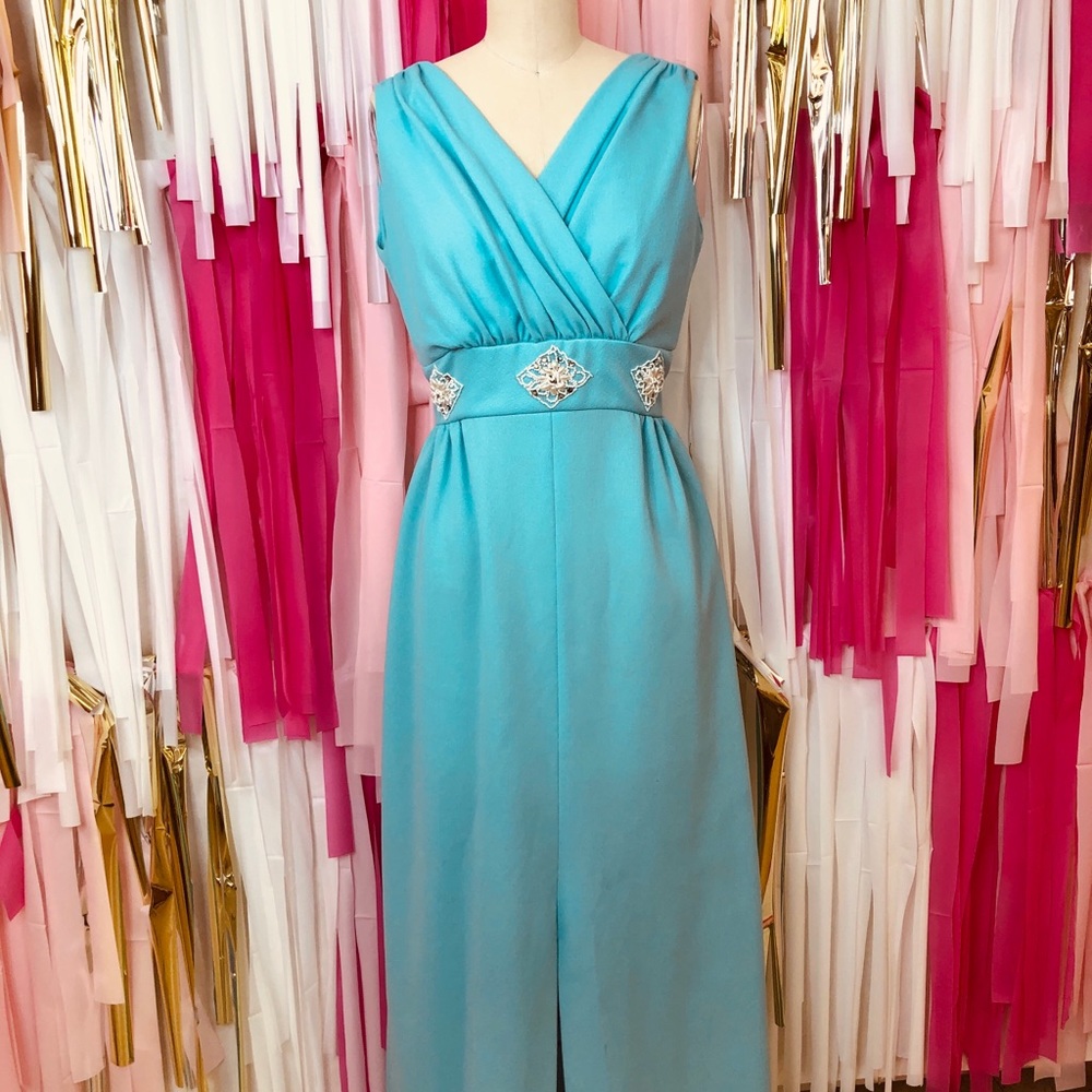 Vintage 60s Maxi Dress Evening Gown